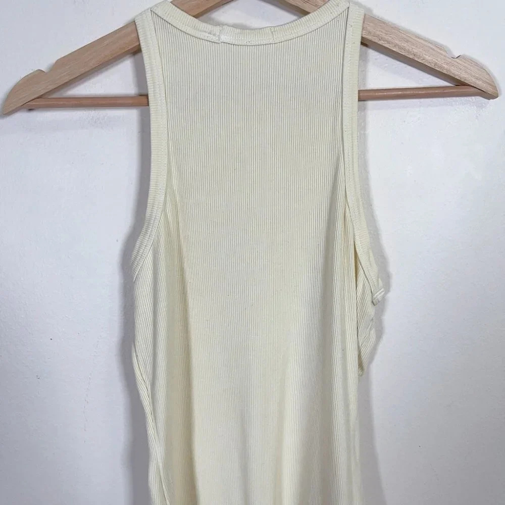 Agolde Rianne Ribbed Yellow Bodysuit - Picture 10 of 12